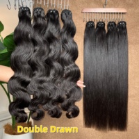 Extensions de cheveux humains naturels à tisser, Grade 15A, vietnamiennes, double tirage, 100% vierges, cuticules alignées, pour tressage, à prix abordable