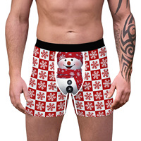 Celana Dalam Pria Ukuran Besar Bahan Rajut Bernapas Nyaman untuk Dipakai Sehari-hari Elastis dengan Cetak Digital Model Boxer Briefs Dropshipping
