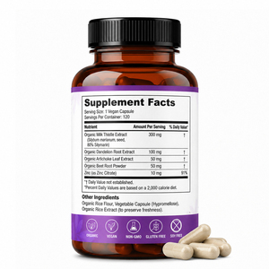 Capsules d'extrait de chardon-Marie biologique - Complément alimentaire à base de plantes pour la santé du foie, végétalien, sans gluten, sans produits laitiers, riche en fibres, 1 capsule par jour - Product Image 4