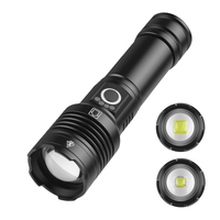 XHP50 lampe de poche LED 1000Lumens USB/Type-C Rechargeable 5 Modes d'éclairage torche en alliage d'aluminium pour Camping randonnée 18650 26650