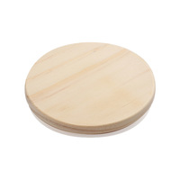 Couvercle de bocal en bois de pin personnalisé avec joint en silicone, couvercle hermétique pour bougies, conteneurs de stockage pour aromathérapie, service OEM