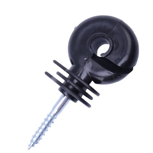 Clôture électrique de pâturage vis dans le poteau en bois couleur noire résistance aux UV <span class=keywords><strong>isolateur</strong></span> d'anneau en plastique - Product Image 1