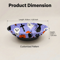 Bol magnétique de 4 pouces, motifs personnalisés sur commande, style Halloween, fabricant OEM et ODM, boutique professionnelle de confection sur mesure