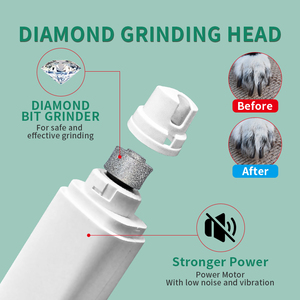 เครื่องตัดแต่งขนสัตว์เลี้ยงแบบชาร์จไฟได้ ใช้พอร์ต USB สำหรับแมวและสุนัข พร้อมที่ตัดเล็บไฟฟ้าและเครื่องเจียรเล็บ - Product Image 4