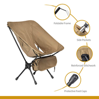 Chaises de Camping pliables chaise pliante d'extérieur mise à niveau avec poche pour l'extérieur