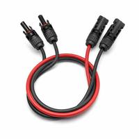 Kabel Ekstensi Panel Surya 4mm2 6mm2 Konektor Surya Pre-crimped Jantan Betina Sepasang 1500V DC Kawat PV Tembaga Berlapis Timah