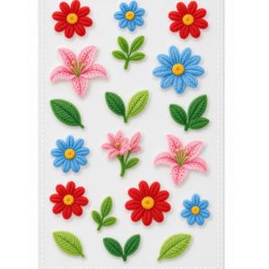 สติกเกอร์ดอกไม้เชนิลล์นุ่มนิ่มน่ารัก สีสันสดใส ลายดอกเดซี่ สำหรับตกแต่งสมุดภาพ สมุดบันทึก แล็ปท็อป เคสโทรศัพท์ - Product Image 6