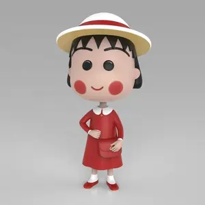 OEM Japonya pvc çizgi film karakteri bebek Chibi Maruko anime figürü oyuncak