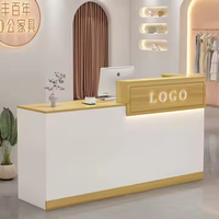 Mobilier Commercial Simple et Moderne : Comptoir de Réception, Bureau d'Accueil pour Magasin de Vêtements, Comptoir de Barbier et Caisse de Salon de Beauté