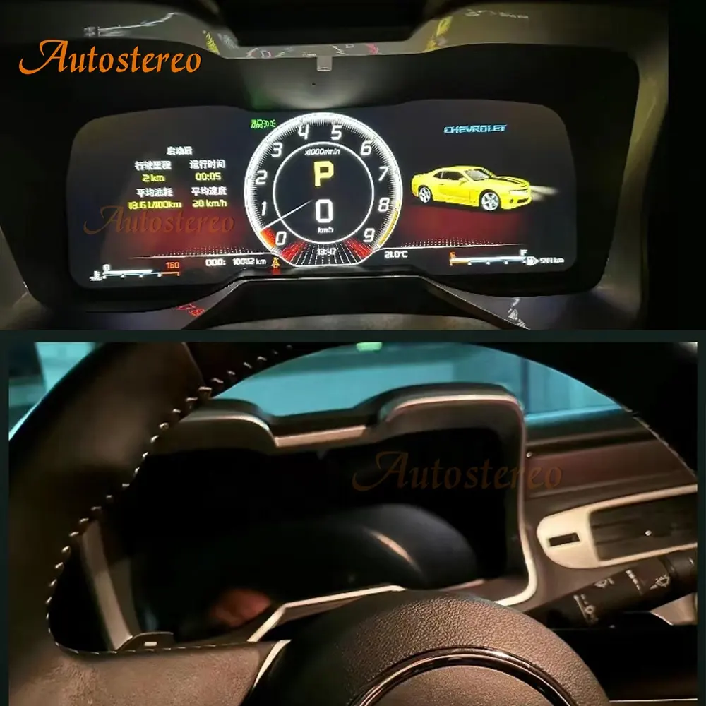12.3 Polegada Cockpit Virtual Cluster Digital Para Chevrolet Camaro 2010-2015 Car Speed Meter Tela Atualização Auto Stereo Acessórios