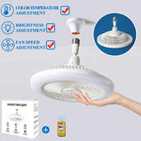 Ventilador de Techo LED Moderno de 360° con Control Remoto, Perfil Bajo con Luz, Ventiladores de Techo LED Inteligentes para Dormitorio E27