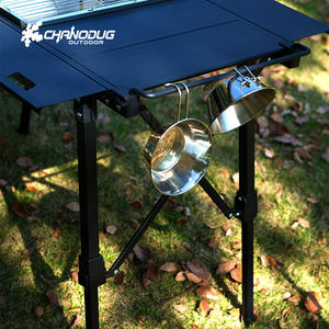 Juego de Mesa y Horno Ajustable en Altura Chanodug 2025 de Aluminio FX-7156-IGT para Exteriores, Hecho en China, Nuevo Diseño, Negro - Product Image 6