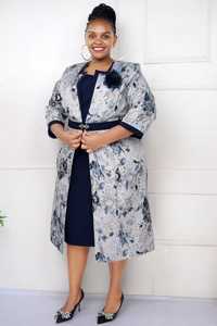 Turkey Women Dress Africa Women Plus Size Church Dress Long <b>Jacket</b> Two Pieces Set Lady All Occasion Clothing - Product Image 6
