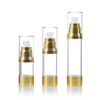 Flacon pompe sans air pour cosmétiques de voyage, flacon vide rechargeable pour lotion, crème, sérum, liquide