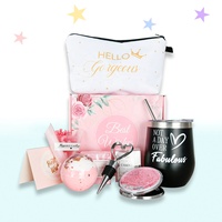 Venta al por mayor de moda conjunto de regalo de cumpleaños para las mujeres madre novia hermana tía colega darle único Spa cesta de regalo conjunto de baño