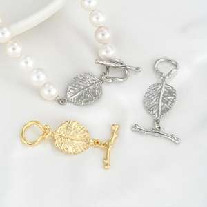 เครื่องประดับทองเหลืองแบบ DIY ตะขอเกี่ยวชุบทองสำหรับสร้อยข้อมือสร้อยคอ - Product Image 1