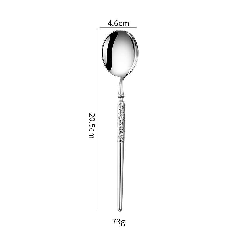 Cuchara redonda de plata