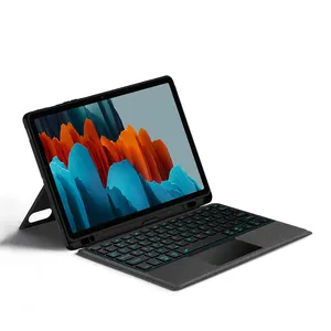 Nueva funda magnética para teclado inalámbrico para Samsung <span class=keywords><strong>Galaxy</strong></span> <span class=keywords><strong>Tab</strong></span> <span class=keywords><strong>A6</strong></span> A8 A7 Lite S6 Lite S7 FE S8 Plus teclado con funda - Product Image 3
