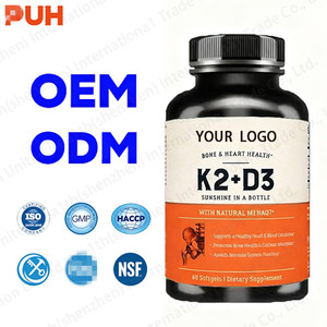Oem bổ sung vitamin D3 và K2 Vegan hỗ trợ xương trái tim khỏe mạnh thiên nhiên <span class=keywords><strong>100000</strong></span> IU vitamin D3 K2 viên nang - Product Image 2
