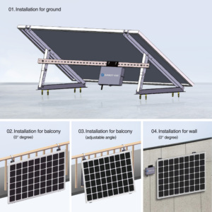 Einfach zu Installierendes Balkonkraftwerk 800W Mikro-Wechselrichter mit Eingebauter Lithium-Batterie für den Heimgebrauch Verstellbarer Winkel Dach-Balkon-Solarmodul - Product Image 4