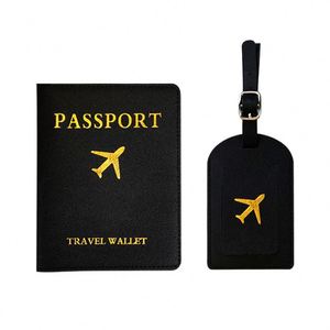 Juego de Organizador de Pasaportes y Etiquetas de Equipaje Personalizadas de Cuero PU - Product Image 2