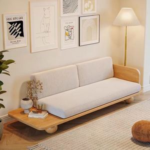 GEDO, recién llegado, minimalismo moderno nórdico, sofá Individual Doble de tela Triple, muebles de sala de estar de madera maciza, juego de sofá - Product Image 1