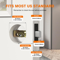 Tuya APP serrure intelligente clé d'empreinte digitale loquet unique serrure à pêne dormant porte en bois chambre bureau empreinte digitale serrure de porte