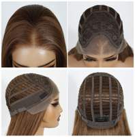 Perruques Lace HD sans colle, longues, blondes, brunes, lisses, en cheveux humains et fibre haute température, pour femmes, vente en gros