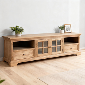 Fabriek Op Maat Ontwerp Houten Tv-Kast Met Mand Laden Voor Huismeubilair Voor Gebruik In De Woonkamer - Product Image 1