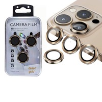 Protecteur d'objectif en verre trempé pour caméra avec anneau en métal mobile CD Texture 3D pour iPhone 17 16 15 14 13 Pro Max avec emballage de vente au détail