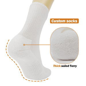 Chất Lượng Cao Thêu Biểu Tượng Tùy Chỉnh Người Đàn Ông Phụ Nữ Vớ Thể Thao Jacquard Cotton Vớ Thể Thao - Product Image 2