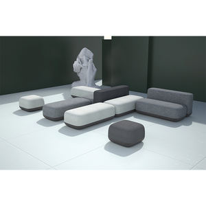 Conjunto de Muebles de Oficina Modernos y Coloridos, Otomana Colaborativa con Asiento de Tela, para Recepción, Escuela, Biblioteca, Casual, Extensible - Product Image 2