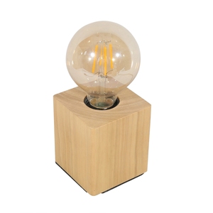 โคมไฟตั้งโต๊ะไม้โดยรอบแบบมินิมอลพร้อมไฟกลางคืนสไตล์สกรูรวมถึงหลอดไฟ LED สีขาว/ดำ/ติดจี้ - Product Image 1