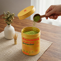 Boîte en aluminium personnalisée de qualité supérieure pour matcha, ronde, 30g 50g, de qualité alimentaire, couleur personnalisée, pour café, matcha, thé, emballage