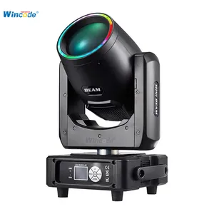 Wincode Optronics Mini 230W 7R Sharpy Beam with LEDリングムービングヘッドライトDJディスコナイトクラブウェディングイベント