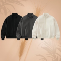 Veste de travail pour homme, col montant, coupe-vent et chaude, pour l'automne et l'hiver, personnalisable, tendance décontractée, style aviateur et baseball