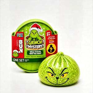 Juguete Antiestrés de TPR con Forma de Monstruo Verde Adorable del Grinch, Temática Navideña, Caja Sorpresa, Juguete Creativo para Aliviar el Estrés - Product Image 6