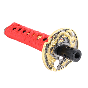 Coole Katana 15cm automatische Schalthebel Leder knopf Samurai Schwert Getriebe Schloss/Knopf Getriebe Auto Schaltknauf - Product Image 6