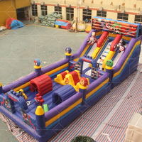 Parc à thème gonflable de château gonflable de grand terrain de jeu d'amusement pour des enfants