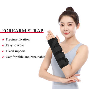 Logo kustom penjepit pergelangan tangan dewasa aluminium hitam belat tangan ortopedi dapat disesuaikan untuk rehabilitasi terowongan karpal ukuran S/<span class=keywords><strong>M</strong></span>/L - Product Image 2