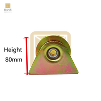 Poulie à rouleaux en fer robuste 80mm V rainure porte roue avec support porte coulissante piste à rouleaux pour entrepôt villa