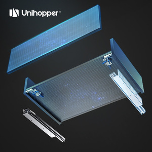 รางลิ้นชักแบบซ่อนสามตอน Unihopper ขนาด 36 นิ้ว พร้อมระบบปิดแบบนุ่มนวล วัสดุเหล็ก สำหรับตู้ - Product Image 2
