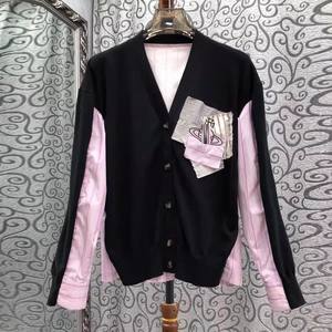 Nuovi <span class=keywords><strong>Cardigan</strong></span> di moda all'ingrosso 2025 maglieria autunno inverno da donna con scollo a V a righe stampa Patchwork manica lunga <span class=keywords><strong>nero</strong></span> <span class=keywords><strong>Cardigan</strong></span> top - Product Image 4