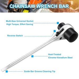 Clé à cliquet 13x19mm Scrench, outil d'entretien de tronçonneuse, double embout universel 13mm 19mm, embout de tournevis à douille combinée en T - Product Image 2
