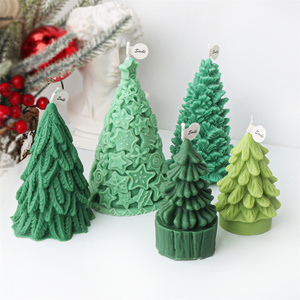 3D Star Christmas Tree Silicone <b>Candle</b> <b>Molds</b> Pinecone Plaster Resin <b>Mold</b> for Aromatherapy Gypsum Making Christmas Decor Gift - Product Image 3