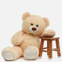 Nouveaux ours en peluche personnalisés super doux en coton PP avec accessoires brodés, jouets en peluche