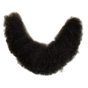 Cheveux humains vierges européens de 6 pouces, <span class=keywords><strong>style</strong></span> <span class=keywords><strong>afro</strong></span> 1b #   Barbes en dentelle 7x22cm pour hommes noirs - Product Image 2