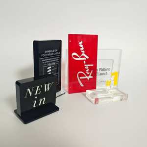 Индивидуальные Современные стильные акриловые знаки, блокирующие коммерческие дисплеи для рекламных/выставочных/рекламных стендов магазина - Product Image 1