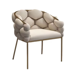 Poltrona da <span class=keywords><strong>Soggiorno</strong></span> in Velluto con Gambe in Metallo, Stile Contemporaneo Accogliente e Alla Moda - Product Image 1