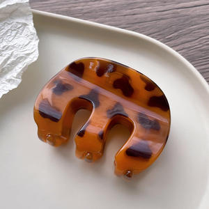 กิ๊บหนีบผมทรงกรงเล็บสไตล์ฝรั่งเศสสำหรับผู้หญิง รูปทรงตัว M ระดับไฮเอนด์ ขนาด 8 ซม. แบบเกาหลีเรียบง่าย ทำจากวัสดุอะซิเตท - Product Image 6